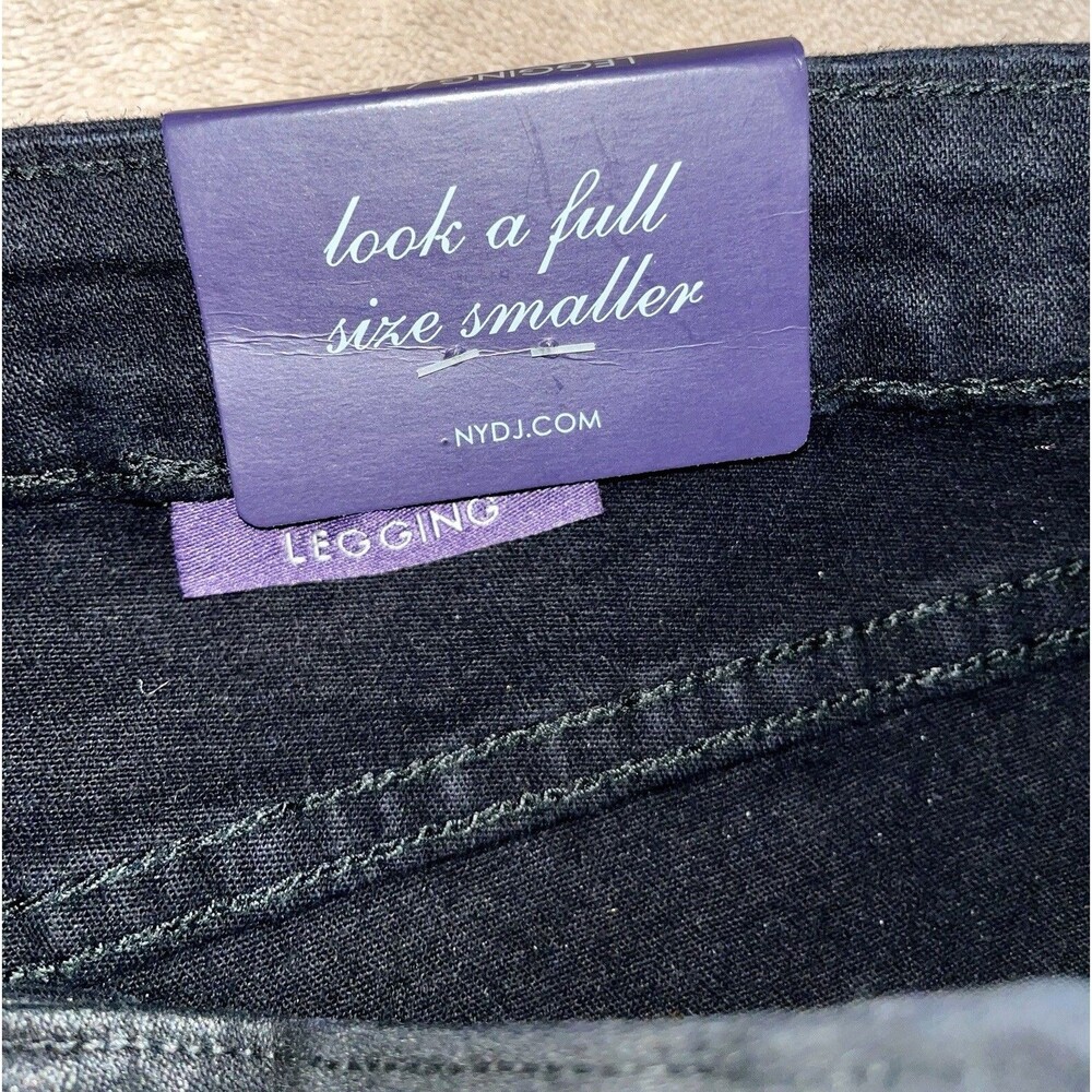 NWT NYDJ Size 12 Antonia Coated Ladies Leggings M40B57CC3400 Color: Black - Picture 5 of 10